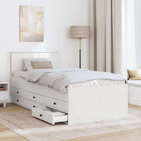 vidaXL Sof&aacute; cama con caj&oacute;n y Negro 90 x 200 cm Madera de ingenier&iacute;a