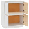 vidaXL Aparador de madera maciza de pino blanco 60x34x75 cm