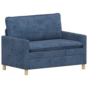vidaXL Sof&aacute; Azul 126 x 81 x 87,5 cm Poli&eacute;ster
