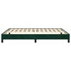 vidaXL Estructura cama sin colch&oacute;n terciopelo verde oscuro 140x190 cm