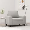 vidaXL Sillón de tela microfibra gris claro 60 cm