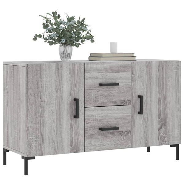 vidaXL Aparador de madera de ingenier&iacute;a gris Sonoma 100x36x60 cm