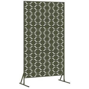 vidaXL Pantalla de Privacidad 100 x 50 x 180 cm Acero Verde oliva