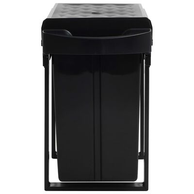 Cubo de basura de cocina extraíble reciclaje cierre suave 36 L | vidaXL.es