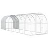 vidaXL Gallinero Plateado 800 x 200 x 200 cm Acero Galvanizado