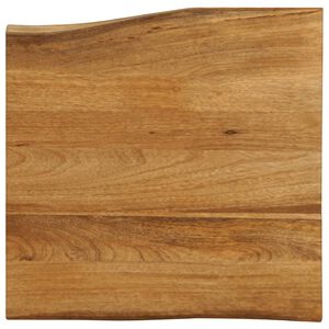 vidaXL Tablero de mesa borde natural madera maciza mango 40x40x3,8 cm