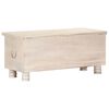 vidaXL Caja de almacenaje madera maciza de acacia 110x40x45 cm blanco