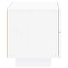 vidaXL Mesita de noche con luces LED blanca 70x36x40,5 cm