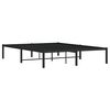 vidaXL Estructura de cama sin colch&oacute;n metal negro 140x190 cm