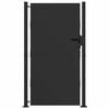 vidaXL Puerta de jard&iacute;n con cerradura Negro 110 x 180 cm