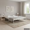 vidaXL Estructura de cama sin colchón metal blanco 140x200 cm