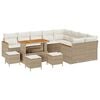 vidaXL Conjunto de sof&aacute; de jard&iacute;n 13 uds. 9-N&uacute;mero de plazas Beige