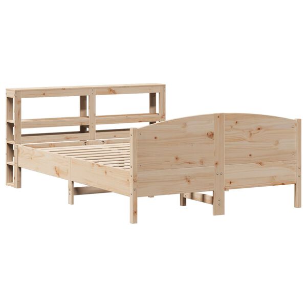 vidaXL Estructura de cama sin colch&oacute;n madera maciza de pino 160x200 cm