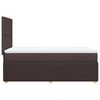 vidaXL Cama box spring con colch&oacute;n tela marr&oacute;n oscuro 100x200 cm