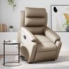 vidaXL Sillón elevable eléctrico cuero artificial capuchino