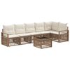 vidaXL Conjunto de sof&aacute;s de jard&iacute;n 7 pcs Beige rat&aacute;n sint&eacute;tico