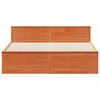 vidaXL Cama sin colch&oacute;n con cabecero madera de pino marr&oacute;n 180x200 cm