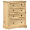vidaXL C&oacute;moda cajonera Corona madera maciza de pino 92x48x114 cm