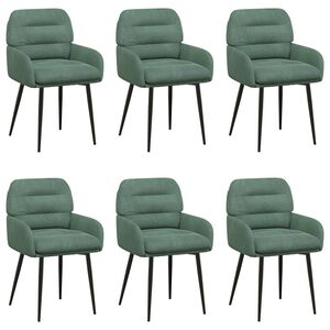 vidaXL Sillas de comedor 6 pcs Terciopelo Verde Mar 59 x 59,5 x 90 cm