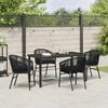 vidaXL Conjunto de Comedor de Jard&iacute;n 5 pcs Negro