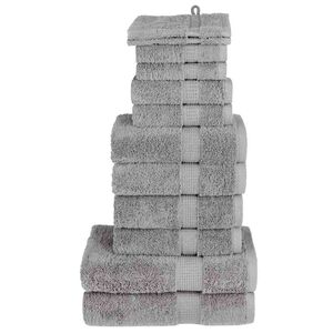 vidaXL Juego de toallas premium SOLUND 12 unidades gris 600 gsm
