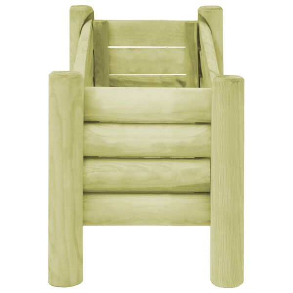 vidaXL Arriate de madera de pino impregnada 120x40x42 cm