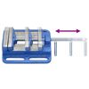 vidaXL Mordaza para taladro hierro fundido azul 100 mm