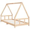 vidaXL Estructura de cama para niños madera maciza de pino 90x200 cm