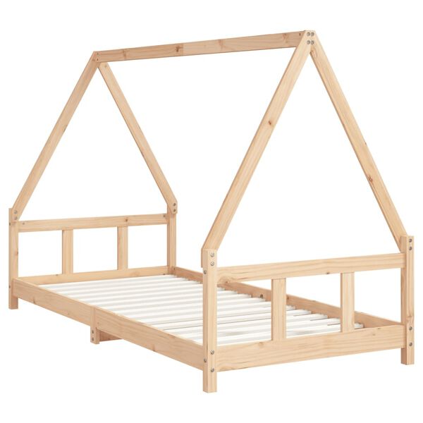 vidaXL Estructura de cama para niños madera maciza de pino 90x200 cm