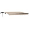 vidaXL Armaz&oacute;n de toldo manual con LEDs Beige y Antracita 5 x 3 m