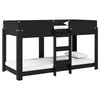 vidaXL Cama Litera para Ni&ntilde;os Roble Negro 90 x 190 cm