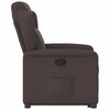 vidaXL Sill&oacute;n reclinable elevable tela marr&oacute;n oscuro