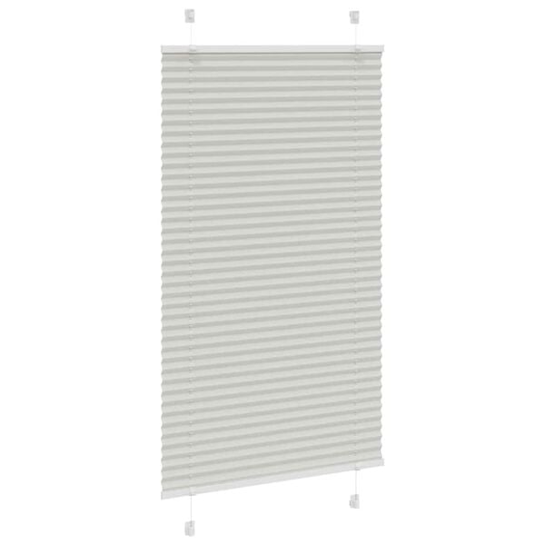 vidaXL Estor Plisado gris claro 75x100 cm Tela Ancho 74,4 cm Poli&eacute;ster