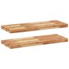 vidaXL Estante flotante 2 uds madera acacia acabado aceite 80x30x4 cm