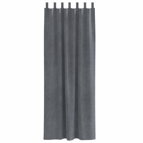 vidaXL Cortinas opacas 2 pcs Gris Claro 140 x 260 cm Terciopelo