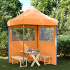 vidaXL Carpa de Fiesta Naranja 200 x 200 x 306 cm Tela Oxford