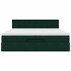 vidaXL Estructura de cama otomana colchones terciopelo verde oscuro