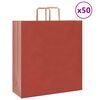 vidaXL Bolsas de papel con asas 50 uds rojo 45x17x48 cm