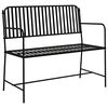 vidaXL Banco de jard&iacute;n 2 -Seater 103,5 x 51,5 x 90 cm Acero Negro