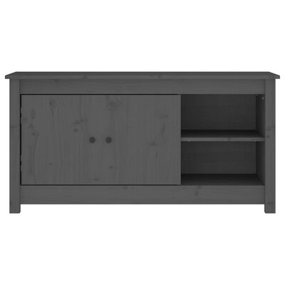 vidaXL Mueble de TV de madera maciza de pino gris 103x36,5x52 cm