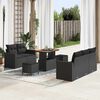 vidaXL Conjunto de sof&aacute; de jard&iacute;n 8 pcs Negro rat&aacute;n sint&eacute;tico