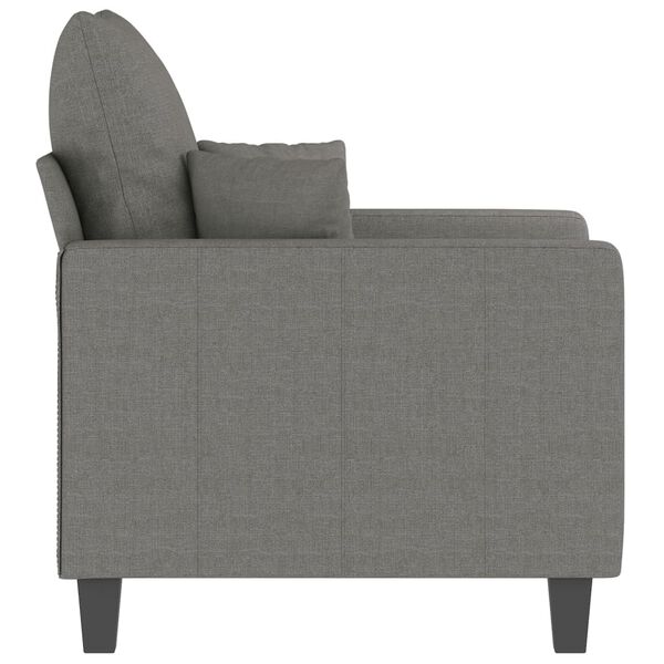 vidaXL Sillón de tela gris oscuro 60 cm