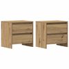 vidaXL Armario de Noche 2 pcs Roble artesanal 45 x 34 x 44,5 cm