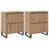 vidaXL Aparador 2 uds. Roble artisan 60 x 35 x 70 cm