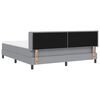 vidaXL Cama tipo Box Spring Gris Claro 200 x 180 cm Poli&eacute;ster