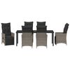 vidaXL Conjunto de Comedor de Jard&iacute;n 7 pcs Gris rat&aacute;n sint&eacute;tico
