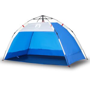 vidaXL Tienda de playa 2 personas impermeable apertura r&aacute;pida azul