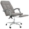 vidaXL Silla de oficina reclinable de tela gris taup&eacute;