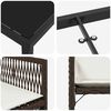 vidaXL Conjunto de Comedor de Jard&iacute;n 5 pcs Marr&oacute;n rat&aacute;n sint&eacute;tico