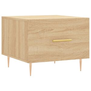 vidaXL Mesa de centro madera contrachapada roble Sonoma 50x50x40 cm
